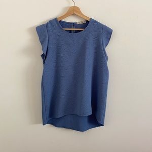 Francesca Keyhole Blouse Blue Medium